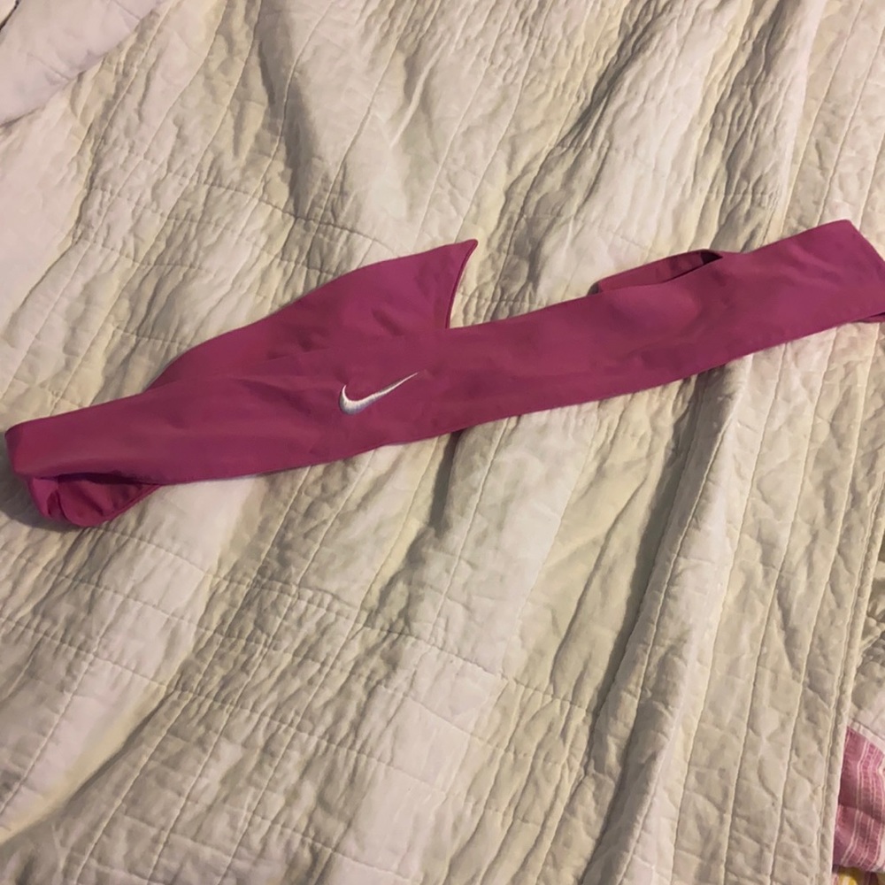 Pink Nike tie headband